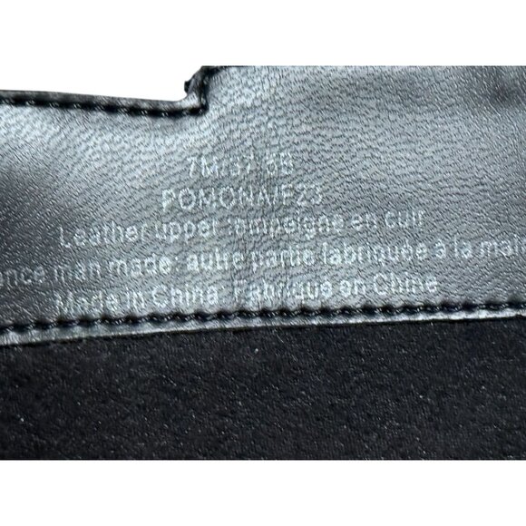 Karl Lagerfeld Pomona Womens Black Leather Ankle Boots Size 7 With Side Zipper & - Picture 9 of 12